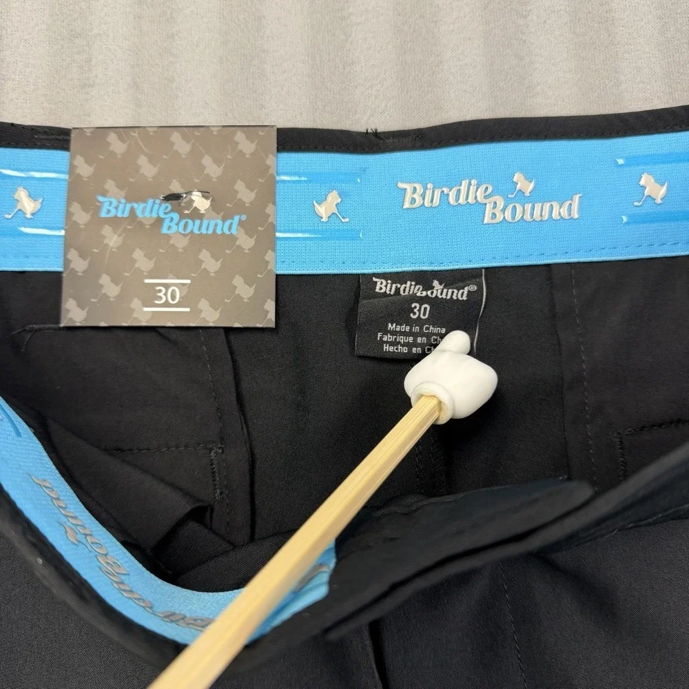 Birdie Bound Men's Size 30 Four Way Flex Waist Black‎ Golf Shorts